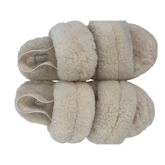 UGG Womens Oh Fluffita Natural Slide Sandal Size 9 1120876 Slippers Sheepskin - Picture 13 of 13